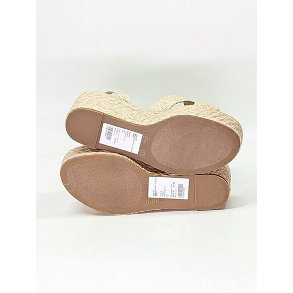 Steven New York Ramey Espadrille Platform Wedge Raffia Sandal Size 8 (MSRP $130) - Picture 8 of 9